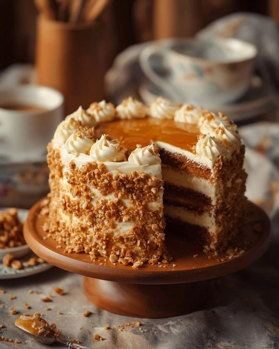 Yummy Sweety Crunchy Butterscotch Cake